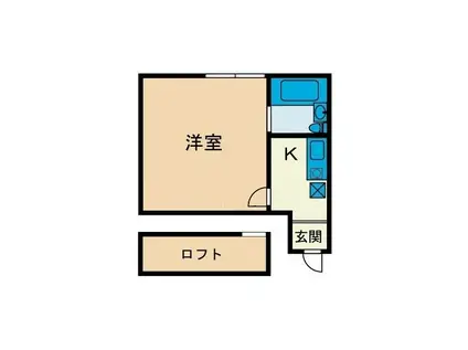 サンハイツ妻田A(1K/1階)の間取り写真