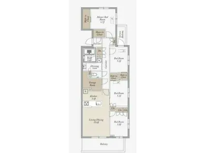 KDXレジデンス武蔵境II(4SLDK/1階)の間取り写真