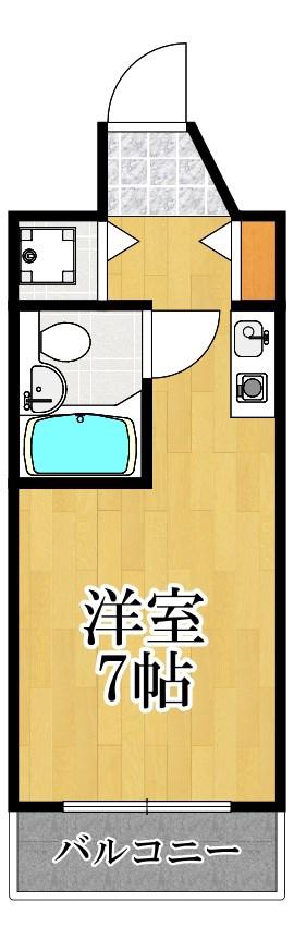 シーアイマンション鶴見(ワンルーム/7階)の間取り写真