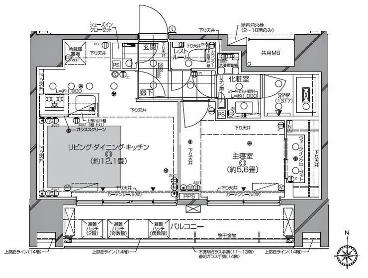 ピアース武蔵小杉EAST 6階階 間取り