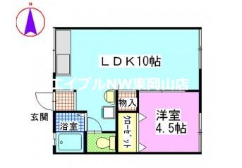 ヴィレッジ白菊(1LDK/1階)の間取り写真