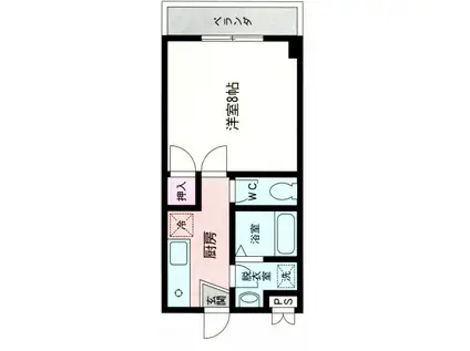 メゾン井沢 PARTIII(1K/2階)の間取り写真