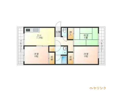 第3GSビル(3DK/3階)の間取り写真