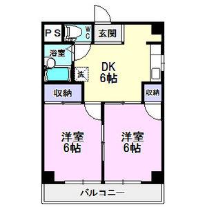 エムズハウス栄(2DK/5階)の間取り写真