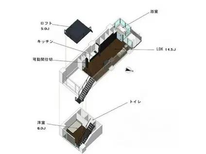 ベルメゾン南麻布グラン(2LDK/2階)の間取り写真