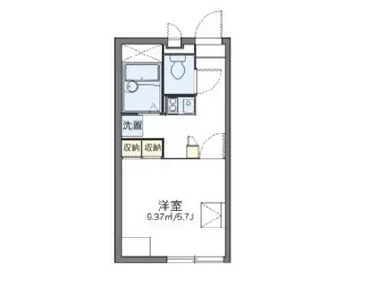 レオパレスアストロズ関(1K/1階)の間取り写真