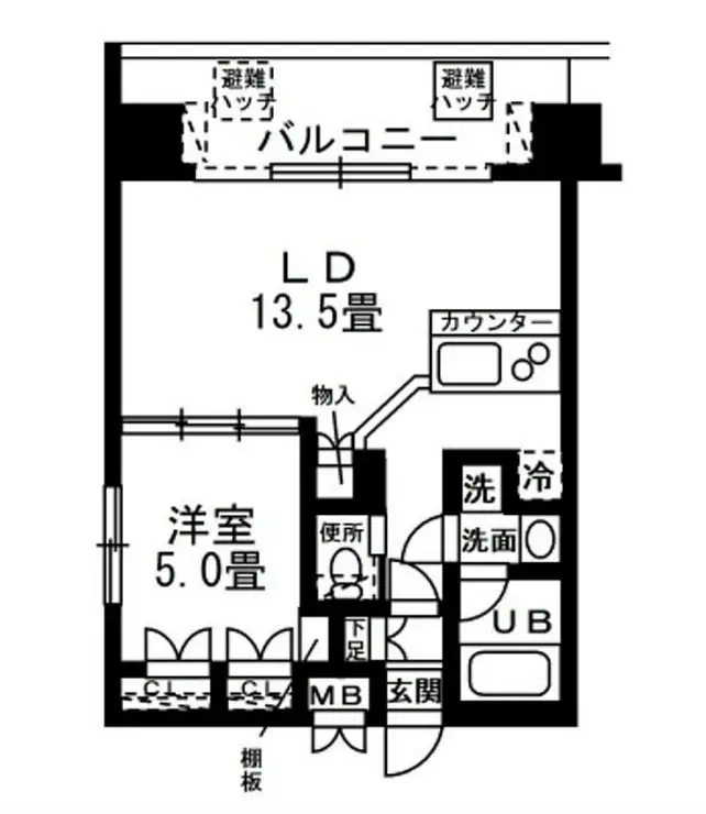 レジディア錦糸町 6階階 間取り