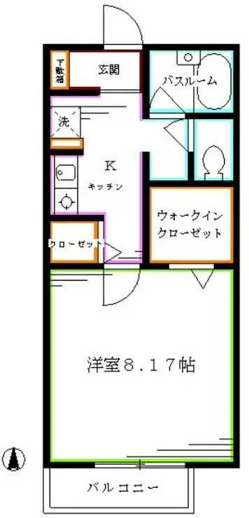 オリビエ中野 1階階 間取り