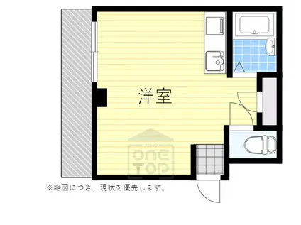 サンメゾンⅩ(ワンルーム/2階)の間取り写真