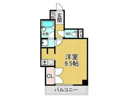 モア・ハナノキ(1K/2階)の間取り写真