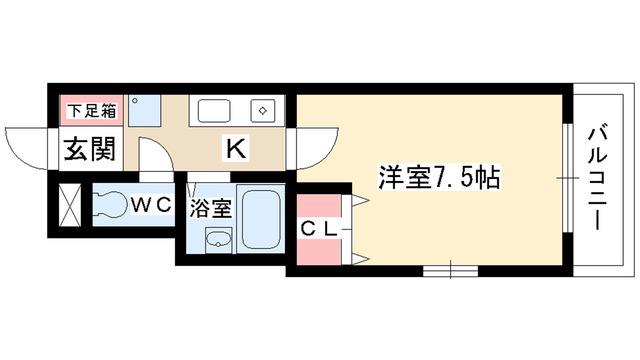 タウンライフ星ヶ丘(1K/3階)の間取り写真