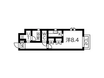 KAISEI本町(1K/2階)の間取り写真