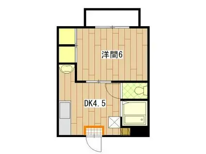 フローレンス1番館(1DK/1階)の間取り写真