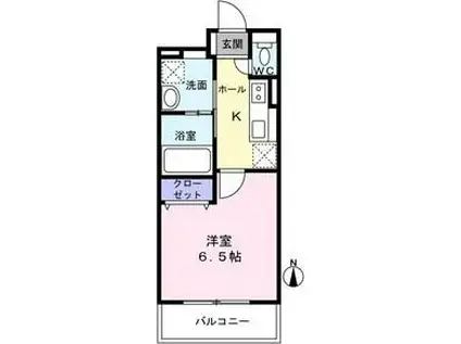 LUMIERA NAGAMACHI(1K/1階)の間取り写真