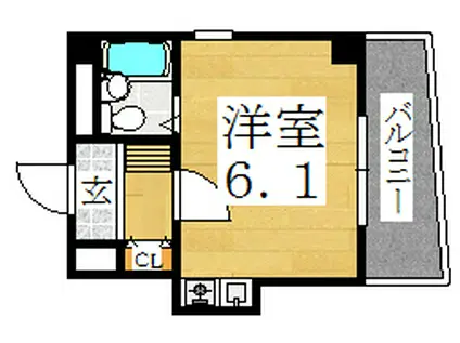 EIMIレジデンス(ワンルーム/3階)の間取り写真