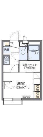 レオパレス櫻の夢(1K/2階)の間取り写真