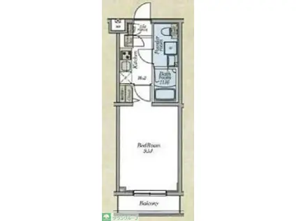 LOG IKEGAMI(1K/3階)の間取り写真