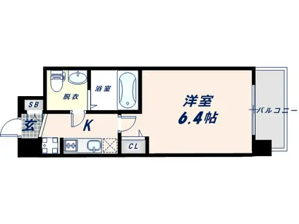 アドバンス大阪イースト(1K/9階)の間取り写真