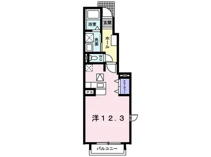 フィオーレ カーザ(ワンルーム/1階)の間取り写真