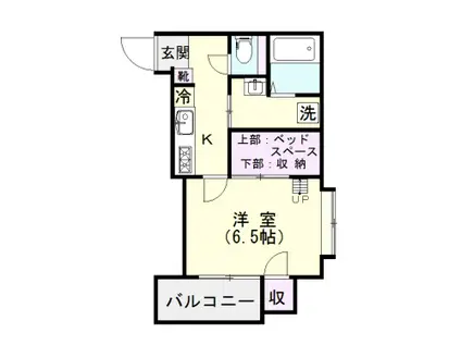 シャルム武(1K/5階)の間取り写真