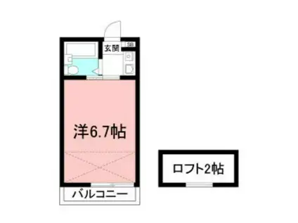 NOZU稲城A(1K/2階)の間取り写真