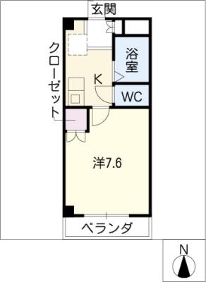 第2小島ビル(1K/2階)の間取り写真