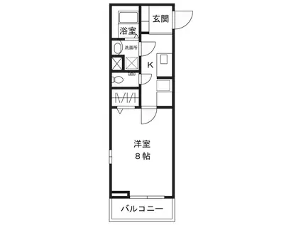 GOLDEN ARROW II(1K/2階)の間取り写真