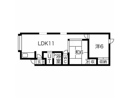 パンズイナイン(2LDK/2階)の間取り写真