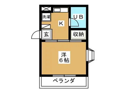 第10頼長ビル(1K/7階)の間取り写真