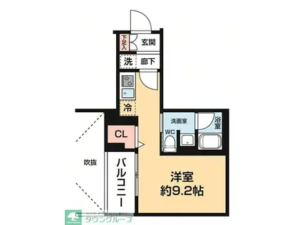 AZEST阪東橋II(ワンルーム/6階)の間取り写真