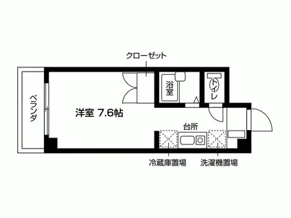 メゾン・アリュール蛍池(1K/3階)の間取り写真