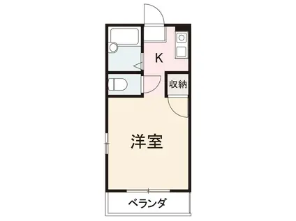 コート扇町II(1K/1階)の間取り写真