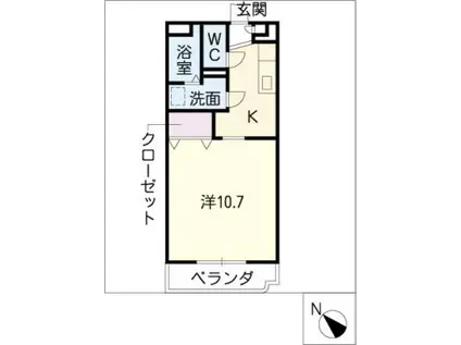 ルミエールハイム24(1K/3階)の間取り写真