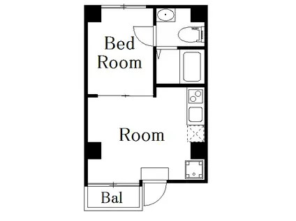 DECOR RESIDENCE田原町(1K/2階)の間取り写真