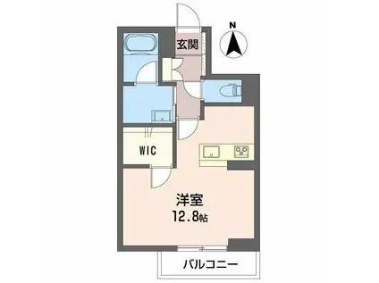 シュエットメゾン堤下(ワンルーム/3階)の間取り写真