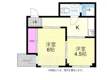 KYOUBUNビル(2DK/4階)の間取り写真