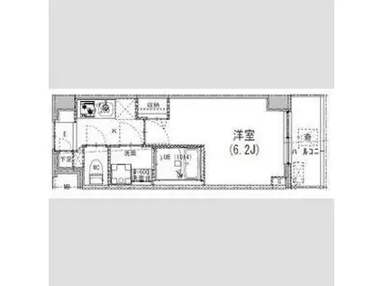 S-RESIDENCE成増CLAIR(1K/6階)の間取り写真