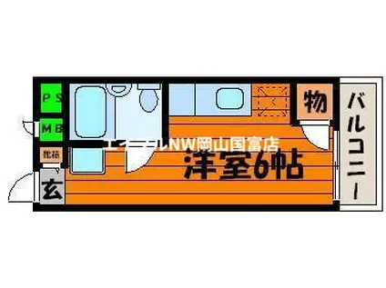 ファイネスト津島(ワンルーム/2階)の間取り写真