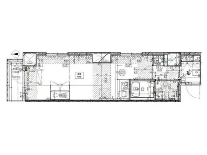エストゥルースプラス三ノ輪(ワンルーム/3階)の間取り写真