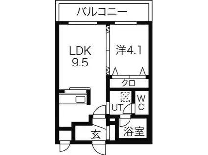 MAHALO OHASHI HOKUDAI (1LDK/3階)の間取り写真