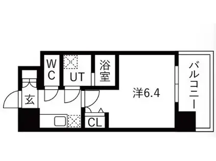 ワールドアイ大阪イースト CITY(1K/6階)の間取り写真