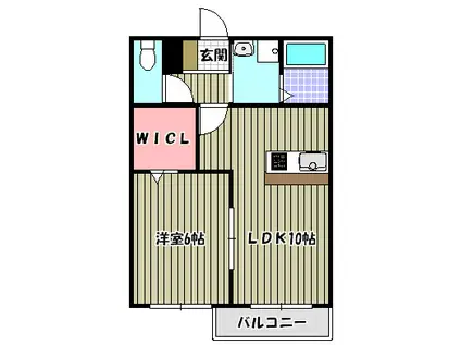 グランドゥールコート(1LDK/1階)の間取り写真