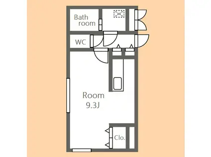 ラフォルテ桑園(1K/3階)の間取り写真