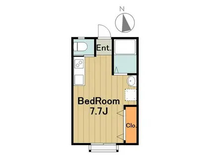 イーストガーデンウィズ橋本(ワンルーム/1階)の間取り写真