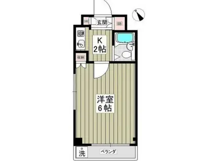 ニュースカイ桜ヶ丘(1K/2階)の間取り写真