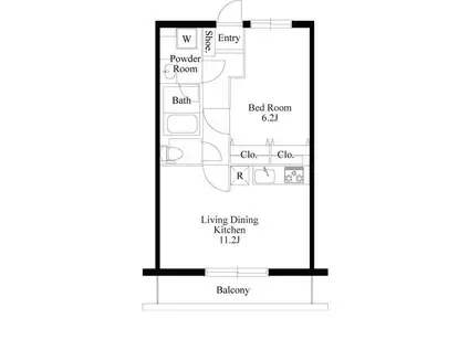 NEOグレイス綾瀬(1LDK/4階)の間取り写真