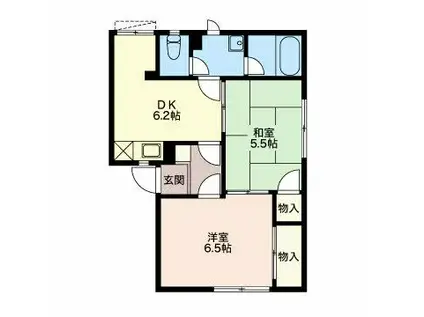 フレグランスニューウェーブ(2DK/1階)の間取り写真