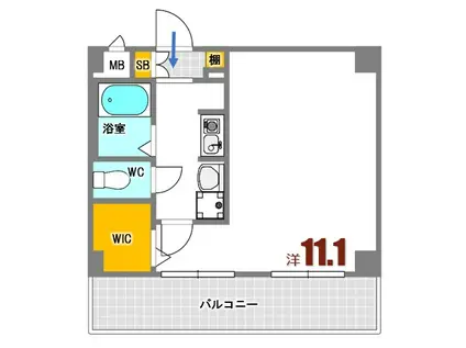 ロジュマン(1K/2階)の間取り写真