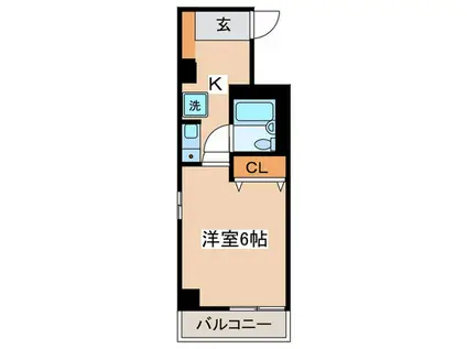 T′S GARDEN梶ヶ谷(1K/2階)の間取り写真