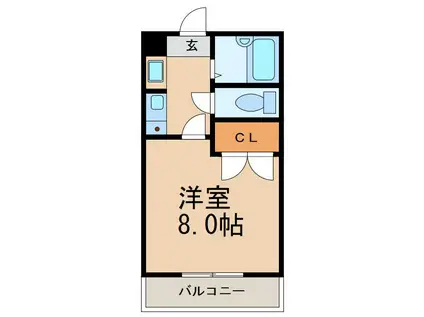 ドリームレジデンス1(1K/2階)の間取り写真